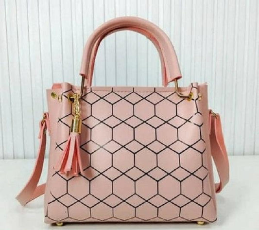 ✨ Women’s Premium Rexine Shoulder Bag – Printed Elegance